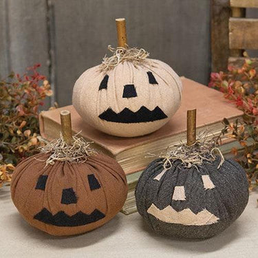 Stuffed Mini Primitive Jack O Lantern 3 Asstd sold individually (not as a set) - The Fox Decor